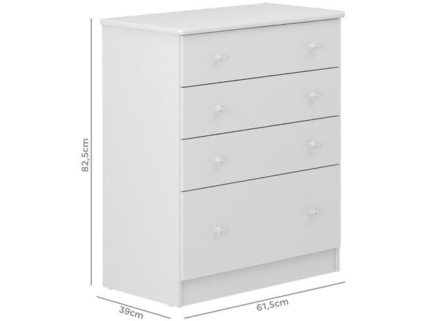 Quarto de Bebê Completo com Berço Guarda-Roupa - e Cômoda Multimóveis Confete Luiza