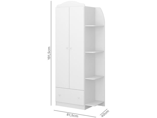 Quarto de Bebê Completo com Berço Guarda-Roupa - e Cômoda Multimóveis Confete Luiza