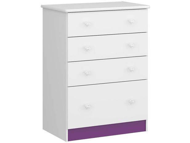 Quarto de Bebê Completo com Berço Guarda-Roupa - e Cômoda Multimóveis Confete Luiza