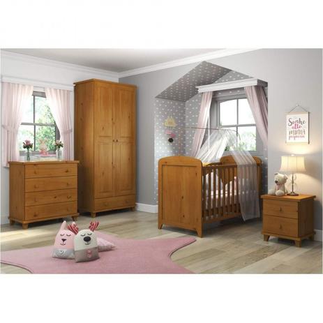 Quarto de Bebê Completo com Guarda Roupa, Berço, Criado Mudo e Cômoda Hugs Móveis Garapa - Móveis serpil Menor preço em Quarto de Bebê Completo com Guarda Roupa, Berço, Criado Mudo e Cômoda Hugs Móveis Garapa - Móveis serpil