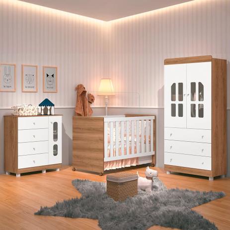 Quarto de Bêbe Completo com Mini Cama Cômoda Berço Katatau Reller Branco Brilho / Mezzo Menor preço em Quarto de Bêbe Completo com Mini Cama Cômoda Berço Katatau Reller Branco Brilho / Mezzo