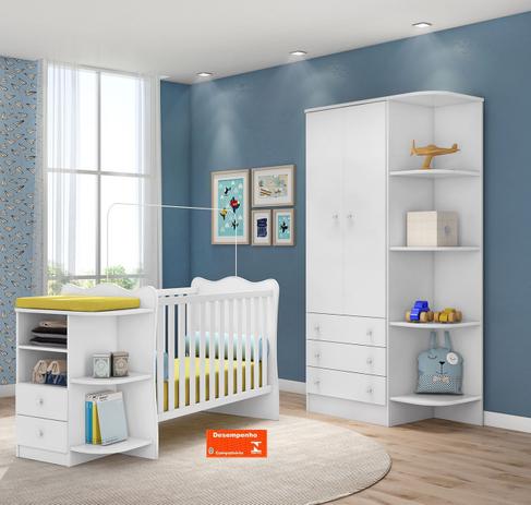 Quarto de Bebê Completo Doce Sonho QMovi 2 peças Berço com Cantoneira e Roupeiro Branco é ruim? Quarto de Bebê Completo Doce Sonho QMovi 2 peças Berço com Cantoneira e Roupeiro Branco é boa?