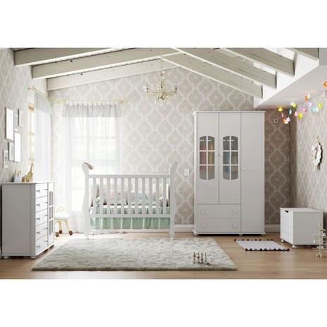 Menor preço em Quarto de Bebê Completo Mamma e Berço Bambini Branco - Matic