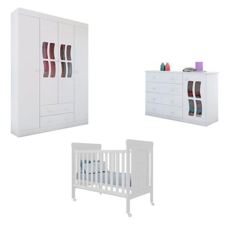 Quarto de Bebê Daniel e Berço Infantil Duda Branca Brilho - Phoenix - Phoenix baby Menor preço em Quarto de Bebê Daniel e Berço Infantil Duda Branca Brilho - Phoenix - Phoenix baby