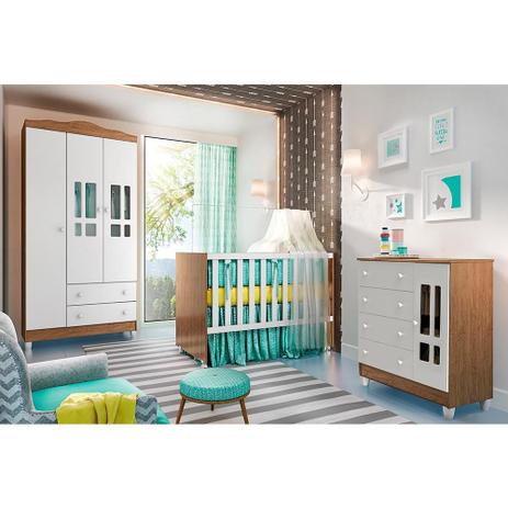 Quarto de Bebê Guarda Roupa 3 Portas Cômoda com Fraldário Ariel Berço Gabi Amadeirado Carolina Baby Menor preço em Quarto de Bebê Guarda Roupa 3 Portas Cômoda com Fraldário Ariel Berço Gabi Amadeirado Carolina Baby