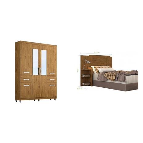 Quarto de Solteiro Completo MadeiraMadeira com Cabeceira e Guarda Roupa 378194 Laranja - Acp móveis Menor preço em Quarto de Solteiro Completo MadeiraMadeira com Cabeceira e Guarda Roupa 378194 Laranja - Acp móveis