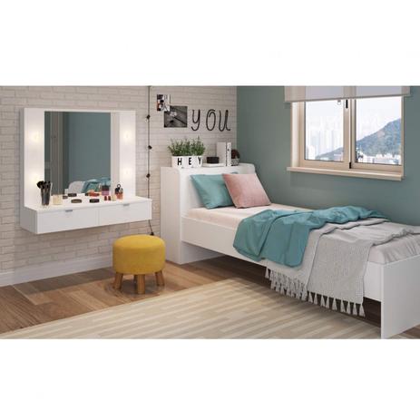 Quarto de Solteiro Completo MadeiraMadeira com Cama e Penteadeira 381547 Branco - Fellicci é boa?