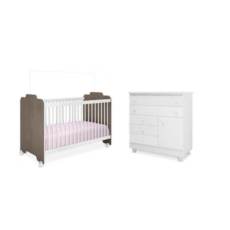 Quarto Infantil com Cômoda Adhara e Berço Ternura Branco Malbec - Peternella é boa?