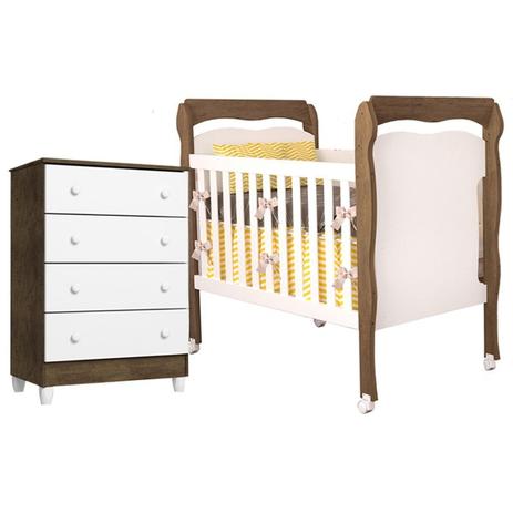 Quarto Infantil com Cômoda Ariel Gav e Berço Mini Cama Nanda Branco Fosco/Amad - Carolina Móveis - Carolina moveis Menor preço em Quarto Infantil com Cômoda Ariel Gav e Berço Mini Cama Nanda Branco Fosco/Amad - Carolina Móveis - Carolina moveis