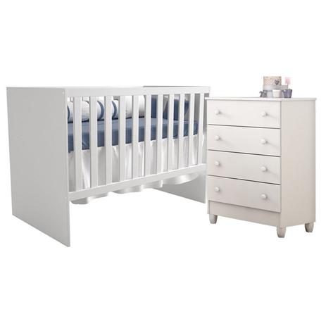 Quarto Infantil com Cômoda Ariel Gav e Berço Multifuncional Flora Branco Brilho - Carolina Móveis - Carolina moveis Menor preço em Quarto Infantil com Cômoda Ariel Gav e Berço Multifuncional Flora Branco Brilho - Carolina Móveis - Carolina moveis