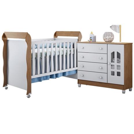 Quarto Infantil com Cômoda Selena e Berço Mini Cama Mirelle Branco Fosco/Amad - Carolina Móveis - Carolina moveis Menor preço em Quarto Infantil com Cômoda Selena e Berço Mini Cama Mirelle Branco Fosco/Amad - Carolina Móveis - Carolina moveis