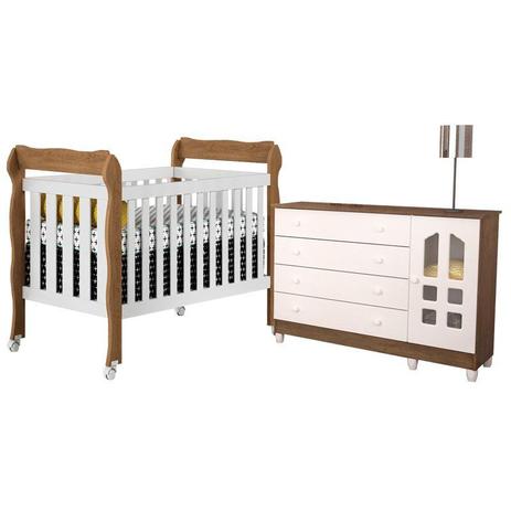 Quarto Infantil com Cômoda Selena Gran e Berço Mini Cama Lila Branco Fosco/Amad - Carolina Móveis - Carolina moveis é boa?