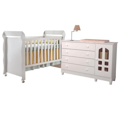 Quarto Infantil com Cômoda Selena Gran e Berço Mini Cama Mirelle Branco Brilho - Carolina Móveis - Carolina moveis Menor preço em Quarto Infantil com Cômoda Selena Gran e Berço Mini Cama Mirelle Branco Brilho - Carolina Móveis - Carolina moveis