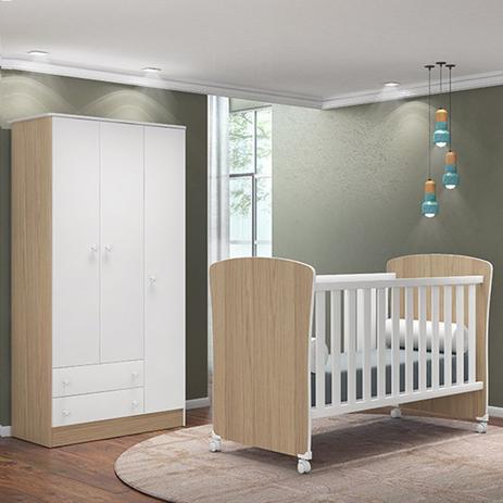 Quarto Infantil com Guarda Roupa 2 Portas + Berço 2484 - QMovi é boa?