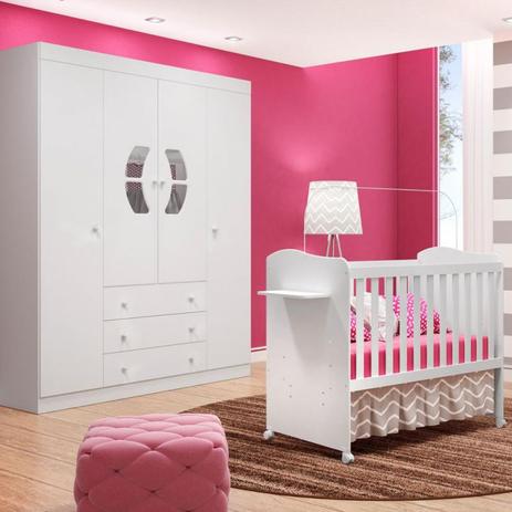 Quarto Infantil com Guarda Roupas Belly 4 Portas 3 Gavetas e Berço Mini Cama Munique - Moveis Canaã - Móveis canaã Menor preço em Quarto Infantil com Guarda Roupas Belly 4 Portas 3 Gavetas e Berço Mini Cama Munique - Moveis Canaã - Móveis canaã