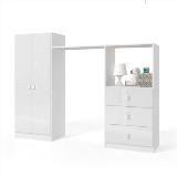 Quarto Infantil com Roupeiro 2 Portas e Cômoda - Branco - Completa móveis é boa?