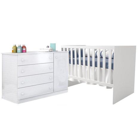 Quarto Infantil Cômoda Helena e Berço Multifuncional Flora Branco - Phoenix Baby/Carolina Móveis Menor preço em Quarto Infantil Cômoda Helena e Berço Multifuncional Flora Branco - Phoenix Baby/Carolina Móveis