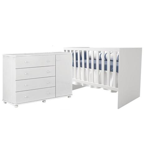 Quarto Infantil Cômoda Lorena e Berço Multfuncional Flora Branco - Phoenix Baby/Carolina Móveis Menor preço em Quarto Infantil Cômoda Lorena e Berço Multfuncional Flora Branco - Phoenix Baby/Carolina Móveis