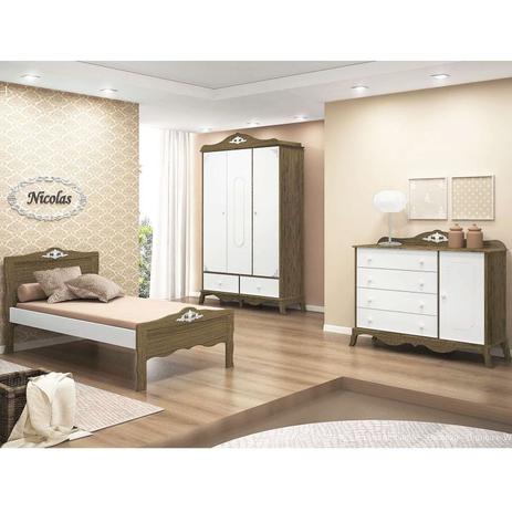 Quarto Infantil Completo Canaã Realeza com Cômoda Realeza 1 Porta e Cama de Solteiro Wengue - Móveis canaã Menor preço em Quarto Infantil Completo Canaã Realeza com Cômoda Realeza 1 Porta e Cama de Solteiro Wengue - Móveis canaã