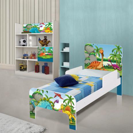 Menor preço em Quarto Infantil Completo com Estante e Cama Dinossauros no Lago - Casah