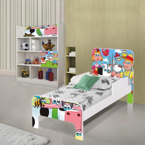 Quarto Infantil Completo com Estante e Cama Fazendinha Feliz com Colchão - Casah Menor preço em Quarto Infantil Completo com Estante e Cama Fazendinha Feliz com Colchão - Casah