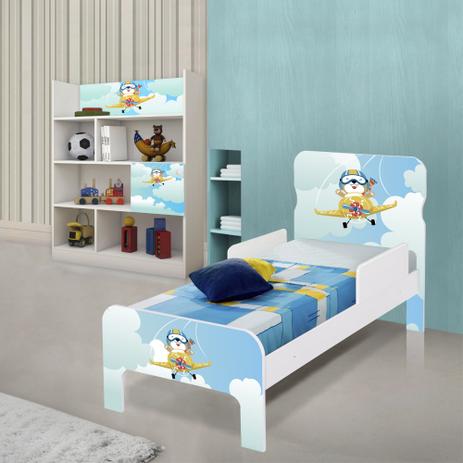 Quarto Infantil Completo com Estante e Cama Ursinho Patrulheiro com Colchão - Casah Menor preço em Quarto Infantil Completo com Estante e Cama Ursinho Patrulheiro com Colchão - Casah