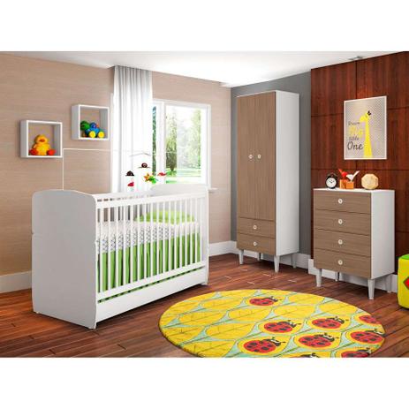 Quarto Infantil Completo Docinho Branco e Montana - Art in móveis Menor preço em Quarto Infantil Completo Docinho Branco e Montana - Art in móveis