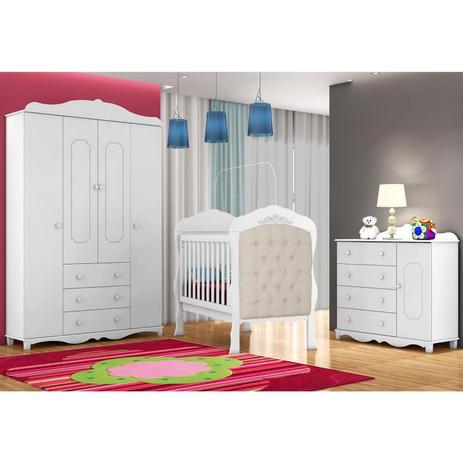 Quarto Infantil Completo Luiza com Berço Realeza com 1 Captonê bege - Moveis Canaã - Móveis canaã Menor preço em Quarto Infantil Completo Luiza com Berço Realeza com 1 Captonê bege - Moveis Canaã - Móveis canaã