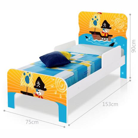 Quarto Infantil Estante e Cama Pirata com Colchão - Casah Menor preço em Quarto Infantil Estante e Cama Pirata com Colchão - Casah