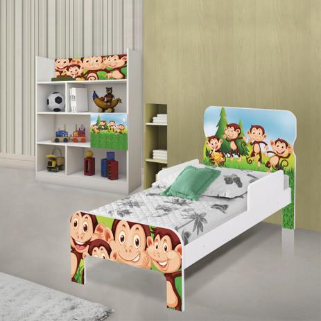 Quarto Infantil Estante e Cama Safari Macaquinhos - Casah é boa?