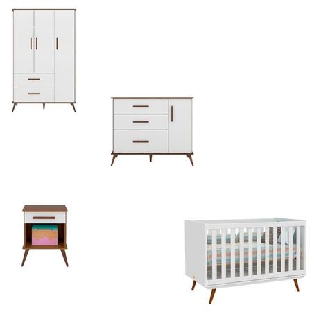 Quarto Infantil Gabi 3 Portas Amadeirado - Phoenix - Phoenix baby Menor preço em Quarto Infantil Gabi 3 Portas Amadeirado - Phoenix - Phoenix baby