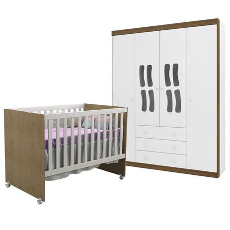 Quarto Infantil Roupeiro Leticia e Berço Gabi Branco Fosco/Amad - Phoenix Baby/Carolina Móveis Menor preço em Quarto Infantil Roupeiro Leticia e Berço Gabi Branco Fosco/Amad - Phoenix Baby/Carolina Móveis