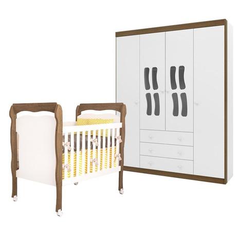 Quarto Infantil Roupeiro Leticia e Berço Nanda Branco Fosco/Amad - Phoenix Baby/Carolina Móveis Menor preço em Quarto Infantil Roupeiro Leticia e Berço Nanda Branco Fosco/Amad - Phoenix Baby/Carolina Móveis