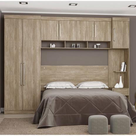 Quarto Modulado Casal Módena 4 Peças Composição 4 Demóbile Menor preço em Quarto Modulado Casal Módena 4 Peças Composição 4 Demóbile