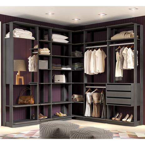 Menor preço em Quarto Modulado Closet Clothes 6 Módulos Espresso - BE Mobiliário