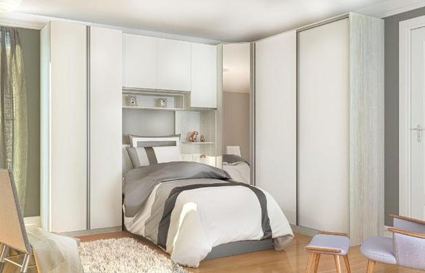 Quarto Modulado Completo Com Espelho De Canto EucaMóveis Menor preço em Quarto Modulado Completo Com Espelho De Canto EucaMóveis