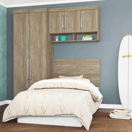 Quarto Modulado Solteiro Módena 3 Peças Composição 15 Demóbile Menor preço em Quarto Modulado Solteiro Módena 3 Peças Composição 15 Demóbile