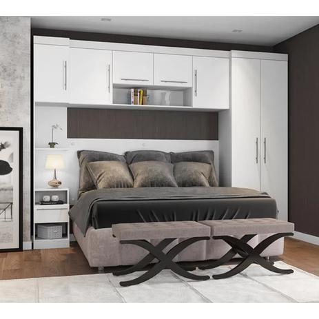 Quarto Modulado Star 04 Peças Branco Poliman Menor preço em Quarto Modulado Star 04 Peças Branco Poliman