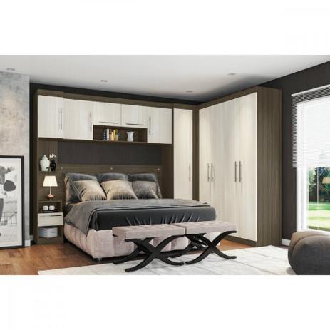 Quarto Modulado Star 5 Peças com Painel Poliman Menor preço em Quarto Modulado Star 5 Peças com Painel Poliman
