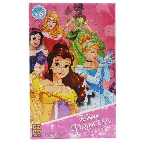Quebra-Cabeça 100 Peças Disney Princesas Grow 3586 Menor preço em Quebra-Cabeça 100 Peças Disney Princesas Grow 3586