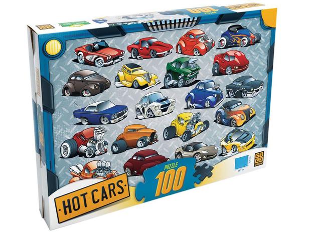 Quebra-Cabeça 100 Peças Hot Cars - Grow