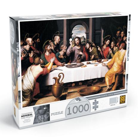 Quebra Cabeça 1000 Peças Puzzle Santa Ceia Grow Menor preço em Quebra Cabeça 1000 Peças Puzzle Santa Ceia Grow