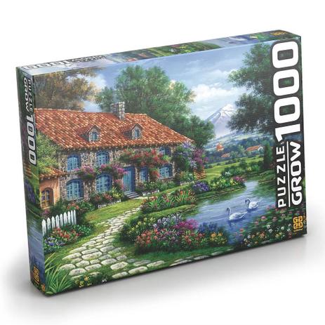 Quebra-Cabeça - 1000 Peças - Recanto dos Cisnes - Grow Menor preço em Quebra-Cabeça - 1000 Peças - Recanto dos Cisnes - Grow