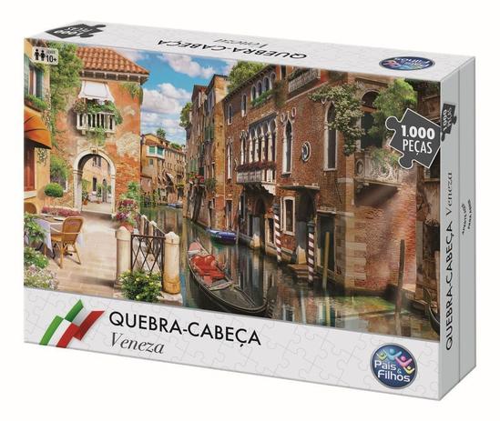 Quebra-Cabeça 1000 Peças - Veneza - Pais & Filhos Menor preço em Quebra-Cabeça 1000 Peças - Veneza - Pais & Filhos