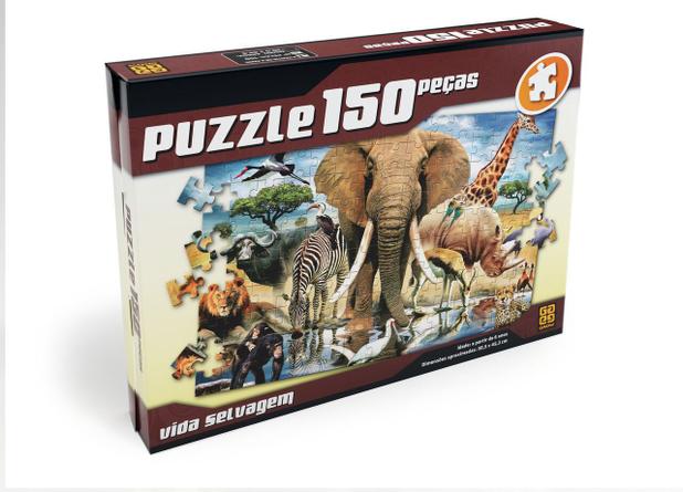 Quebra-Cabeça 150 peças Vida Selvagem Animais Puzzle - Grow é ruim? Quebra-Cabeça 150 peças Vida Selvagem Animais Puzzle - Grow é boa?