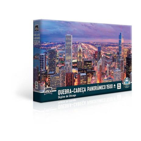 Quebra Cabeca 1500 Pecas Skyline De Chicago 2518 Toyster Menor preço em Quebra Cabeca 1500 Pecas Skyline De Chicago 2518 Toyster