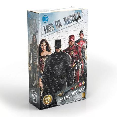 Quebra-Cabeça - 200 Peças - Dc Comics - Liga Da Justiça - Grow Menor preço em Quebra-Cabeça - 200 Peças - Dc Comics - Liga Da Justiça - Grow