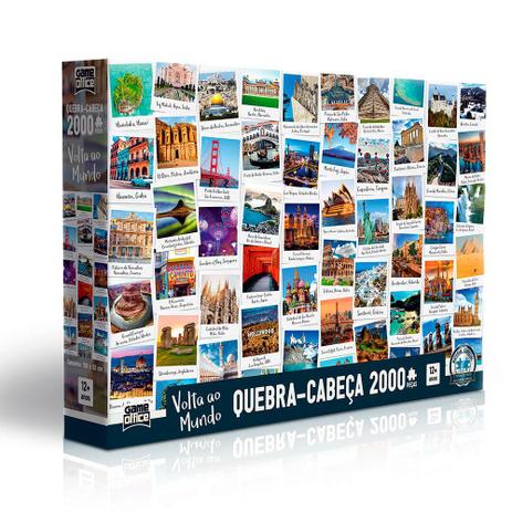 Quebra Cabeça 2000 Peças Volta ao Mundo Toyster Menor preço em Quebra Cabeça 2000 Peças Volta ao Mundo Toyster