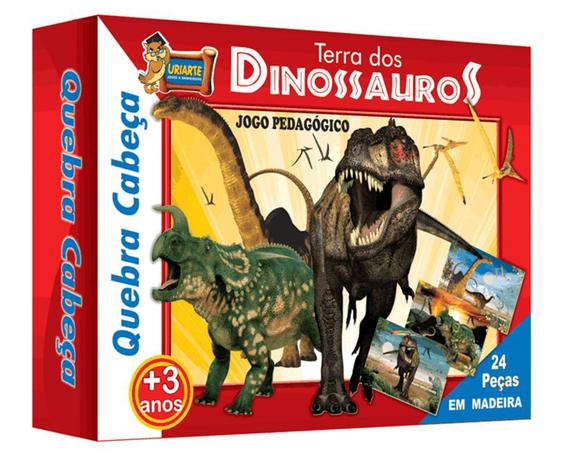 Quebra-Cabeça 24 Peças em Madeira Terra dos Dinossauros Ref. 3918 - Uriarte Menor preço em Quebra-Cabeça 24 Peças em Madeira Terra dos Dinossauros Ref. 3918 - Uriarte