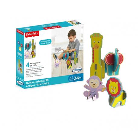 Quebra-cabeça 3D Amiguinhos Fisher-Price - Xalingo Menor preço em Quebra-cabeça 3D Amiguinhos Fisher-Price - Xalingo